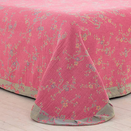 Parure de lit jacquard en gaze de coton Wintersweet (4 pièces)
