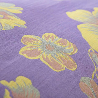 Parure de lit jacquard en gaze de coton à motif pivoine (4 pièces)