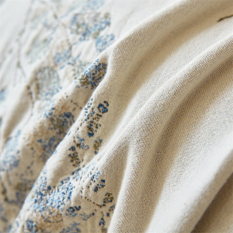 Couette en gaze de coton à imprimé lavande