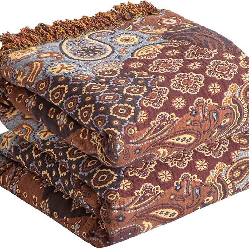 Couette en gaze de coton à motif cachemire bohème