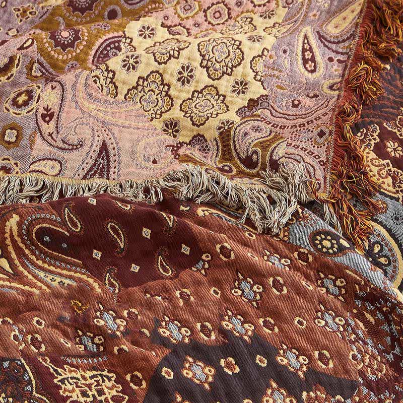 Couette en gaze de coton à motif cachemire bohème