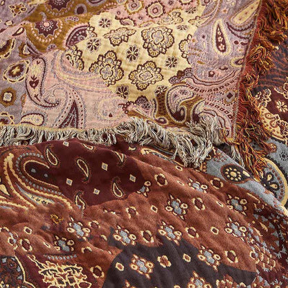 Couette en gaze de coton à motif cachemire bohème