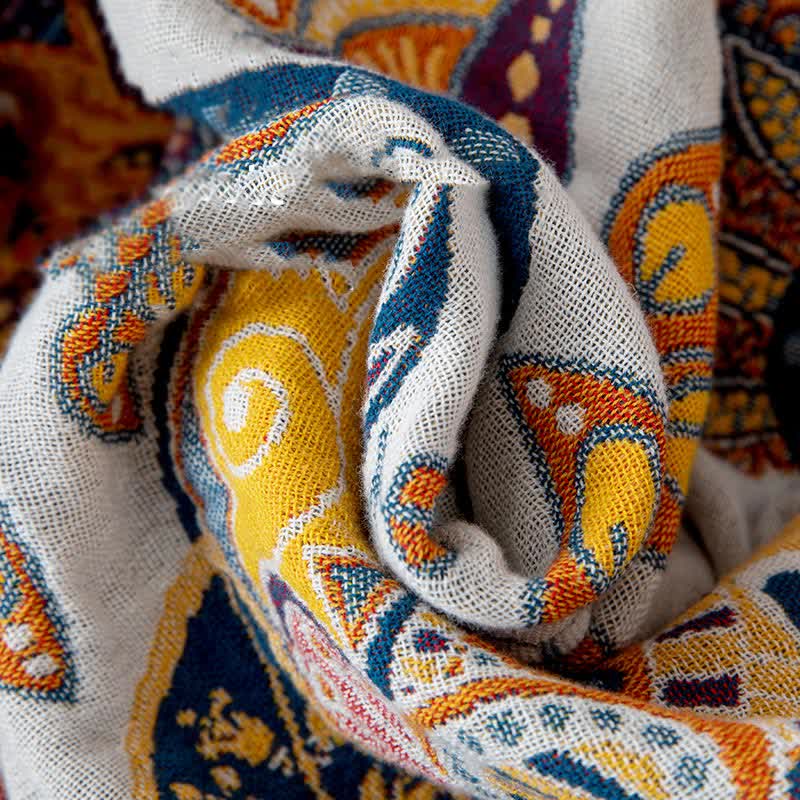 Couette artistique en gaze de coton à motif floral