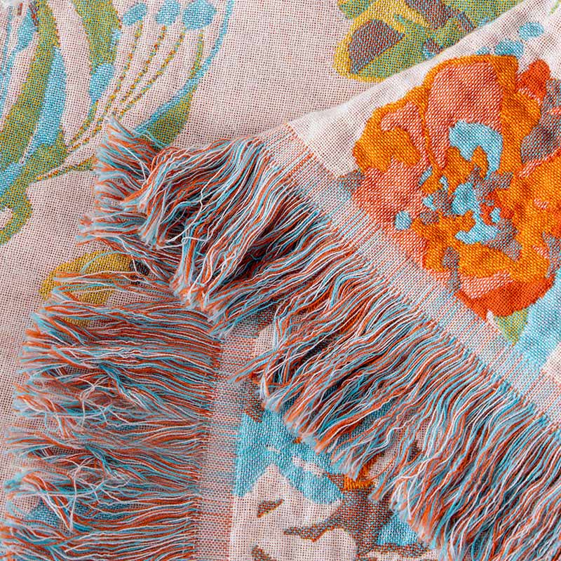Couette en gaze de coton à motif papillon et rose