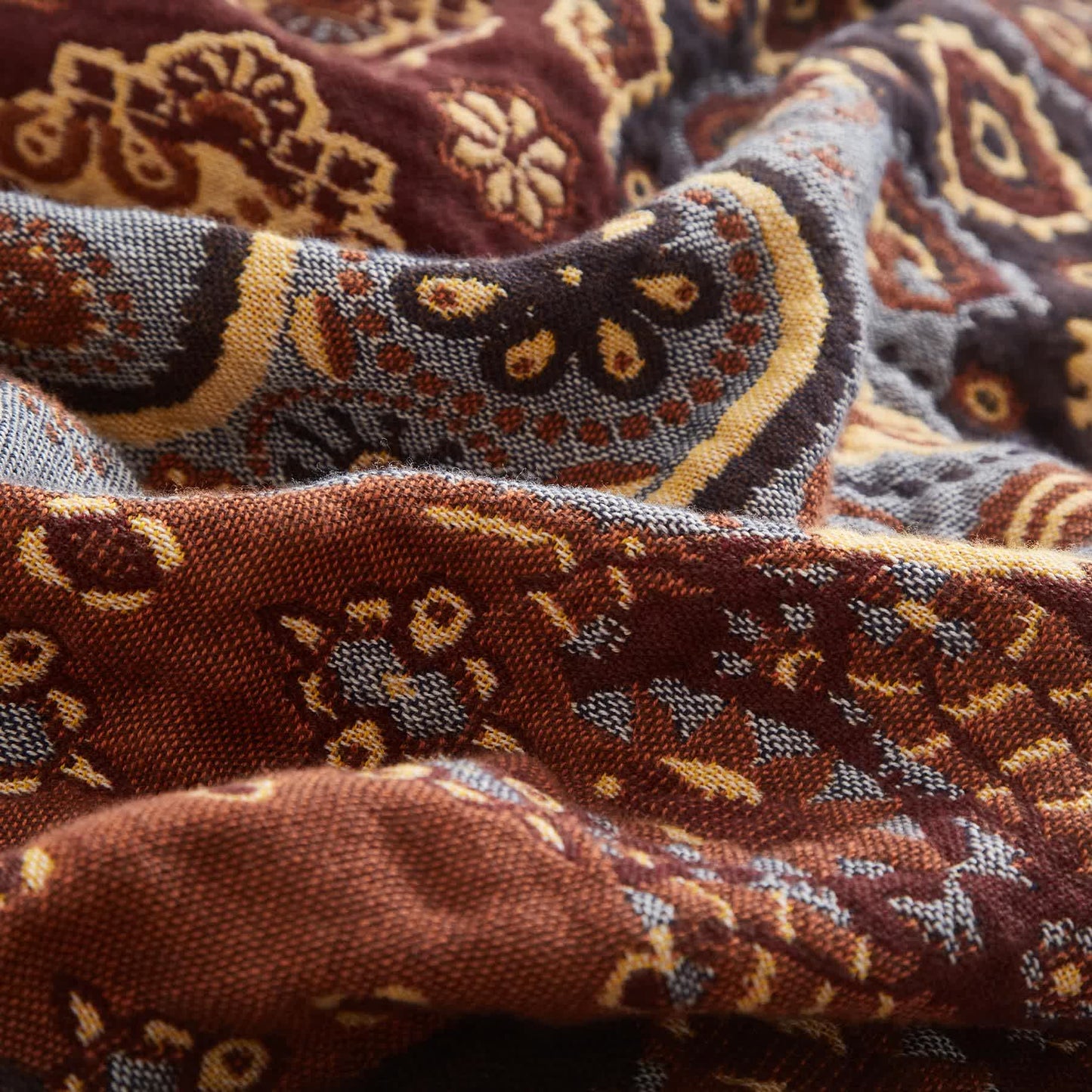 Couette en gaze de coton à motif cachemire bohème