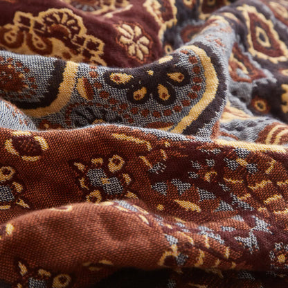 Couette en gaze de coton à motif cachemire bohème