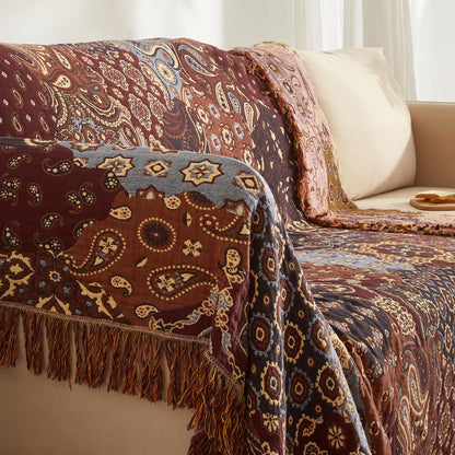 Couette en gaze de coton à motif cachemire bohème