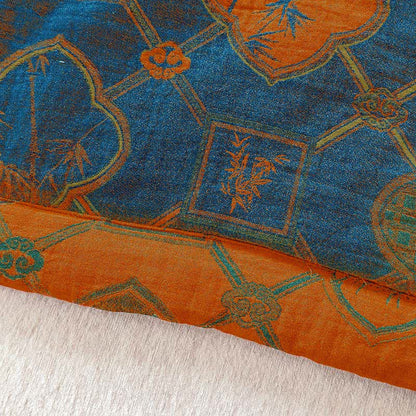 Couverture d'été double couche en bambou rétro en pur coton
