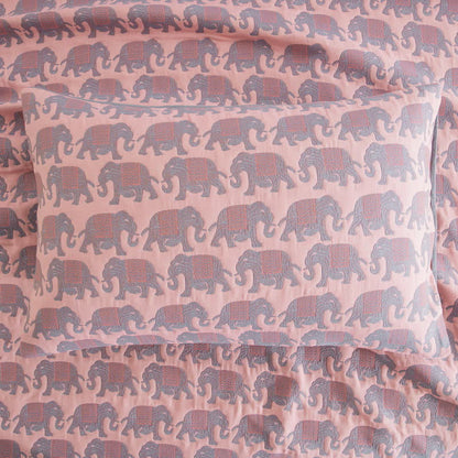 Couvre-lit en mousseline de coton à motif éléphant thaïlandais
