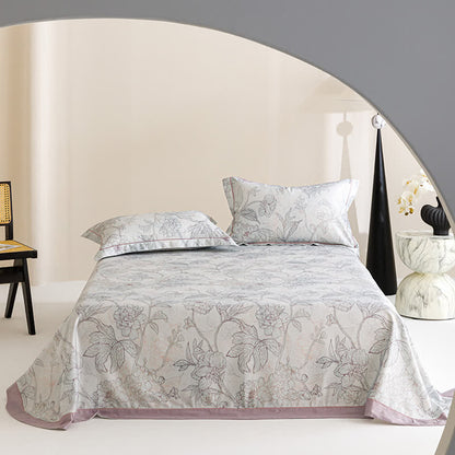 Couvre-lit frais en fibre naturelle avec imprimé pivoine