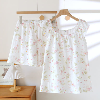 Ensemble de vêtements de détente à manches flottantes et imprimé fleurs de cerisier