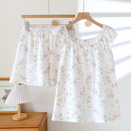 Ensemble de vêtements de détente à manches flottantes et imprimé fleurs de cerisier
