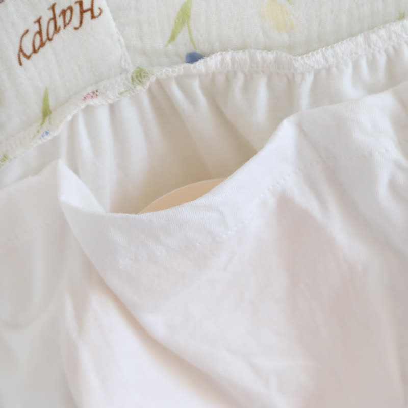 Ensemble de vêtements de détente à manches flottantes et imprimé lapin floral