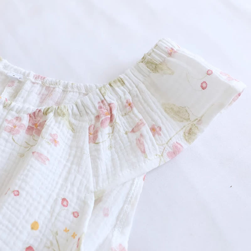 Ensemble de vêtements de détente à manches flottantes et imprimé fleurs de cerisier