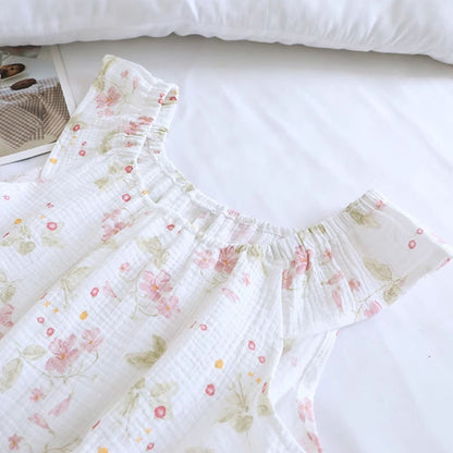 Ensemble de vêtements de détente à manches flottantes et imprimé fleurs de cerisier