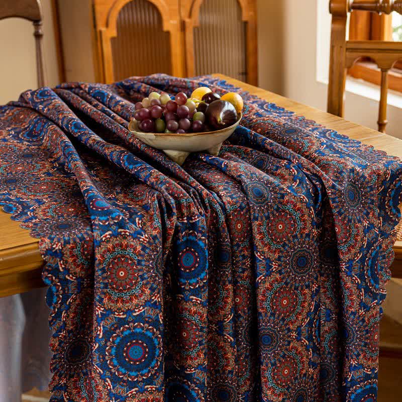 Nappe mandala bohème, imperméable et résistante à l'usure