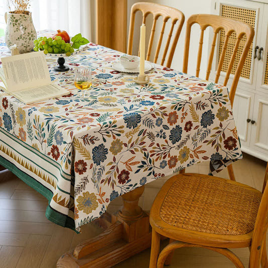Nappe décorative vintage pastorale en jacquard
