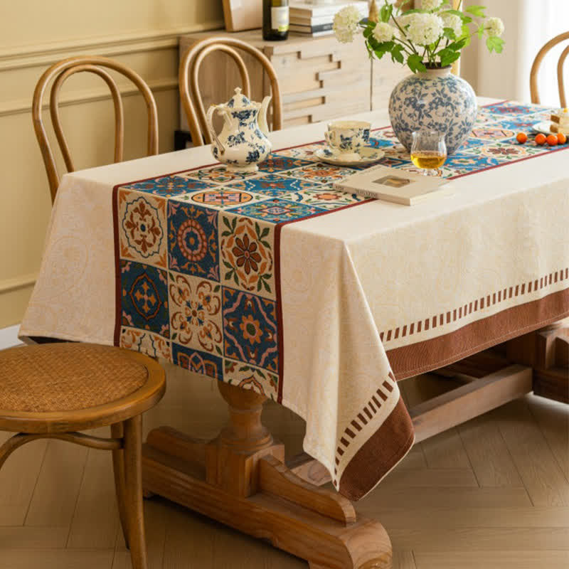 Nappe décorative en jacquard de style marocain