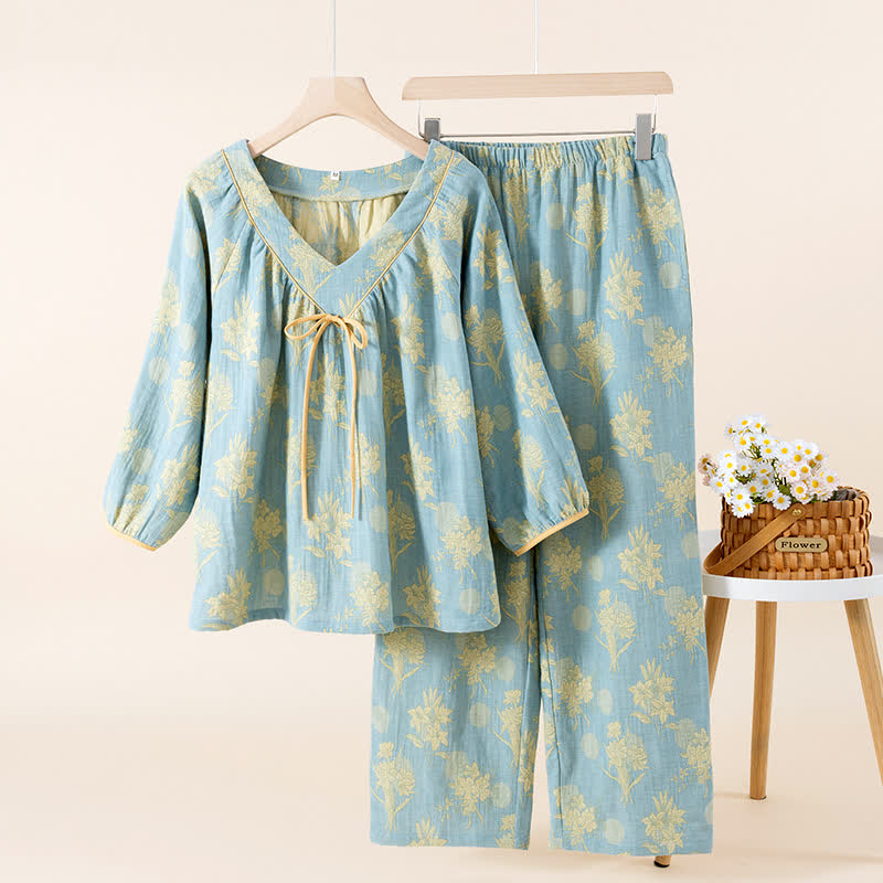 Oriental Lily – Ensemble de nuit en gaze de coton