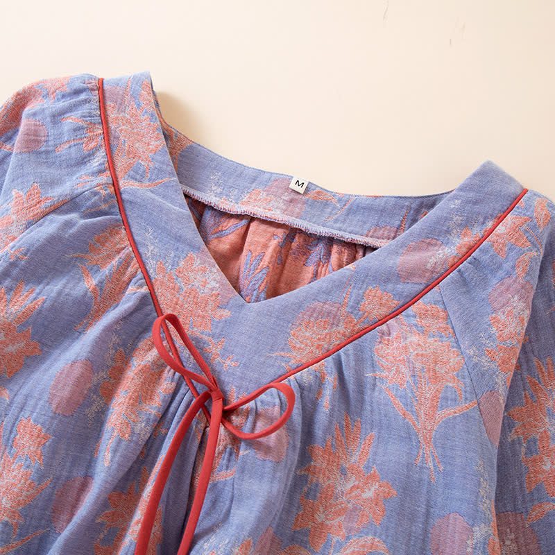 Oriental Lily – Ensemble de nuit en gaze de coton