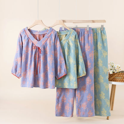 Oriental Lily – Ensemble de nuit en gaze de coton