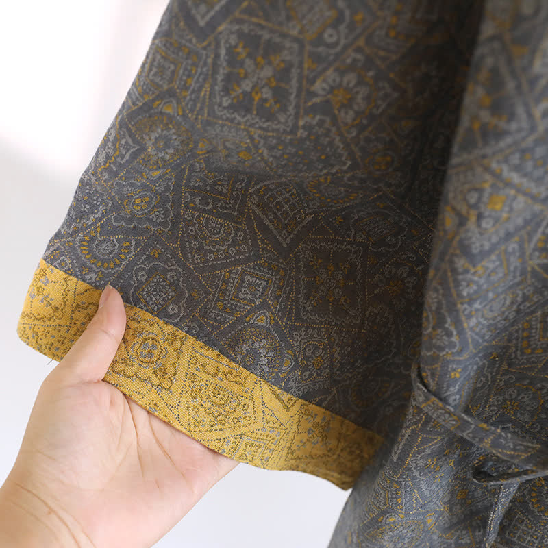 Ensemble pyjama kimono japonais unisexe à motifs géométriques