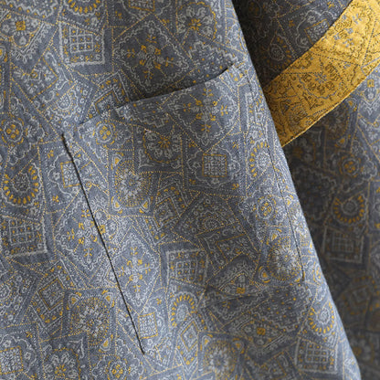Ensemble pyjama kimono japonais unisexe à motifs géométriques