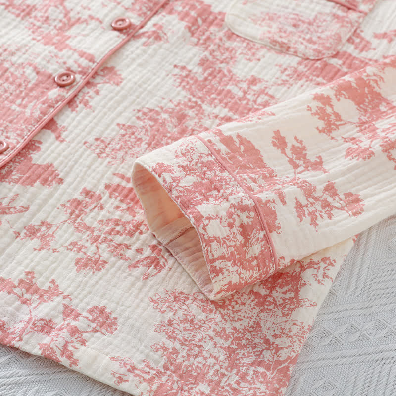 Ensemble de vêtements d'intérieur en gaze de coton avec un motif toile pittoresque - image 7
