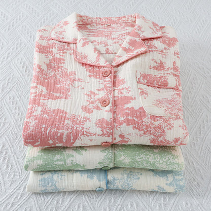 Ensemble de vêtements d'intérieur en gaze de coton avec un motif toile pittoresque - image 2