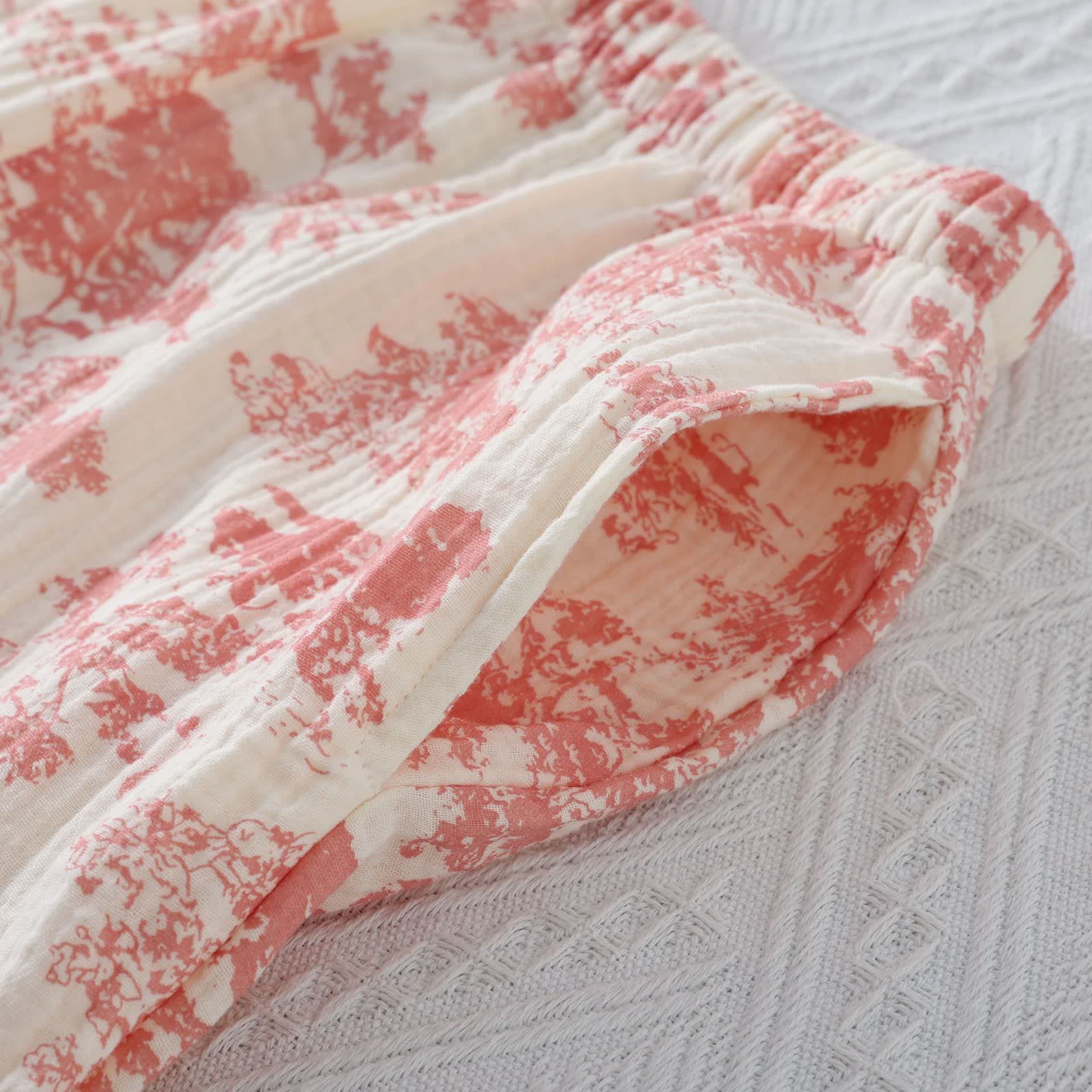 Ensemble de vêtements d'intérieur en gaze de coton avec un motif toile pittoresque - image 9