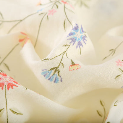 Kimono en gaze de coton fleuri