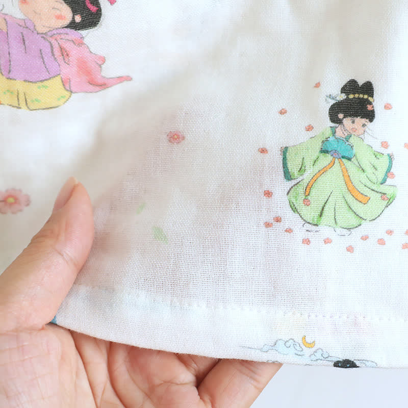 Chemise de nuit orientale avec princesse de dessin animé en coton et dentelle