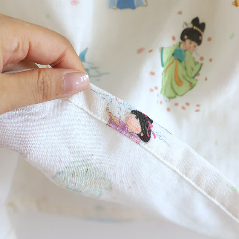 Chemise de nuit orientale avec princesse de dessin animé en coton et dentelle