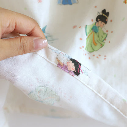 Chemise de nuit orientale avec princesse de dessin animé en coton et dentelle