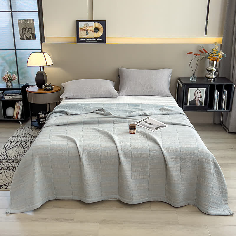 Couette en mousseline de coton avec motif à rayures minimalistes