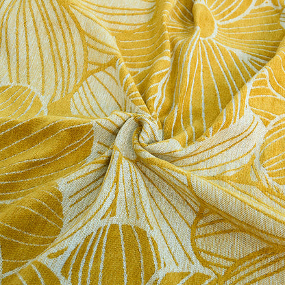 Couverture en chenille jacquard Daisy avec pompons