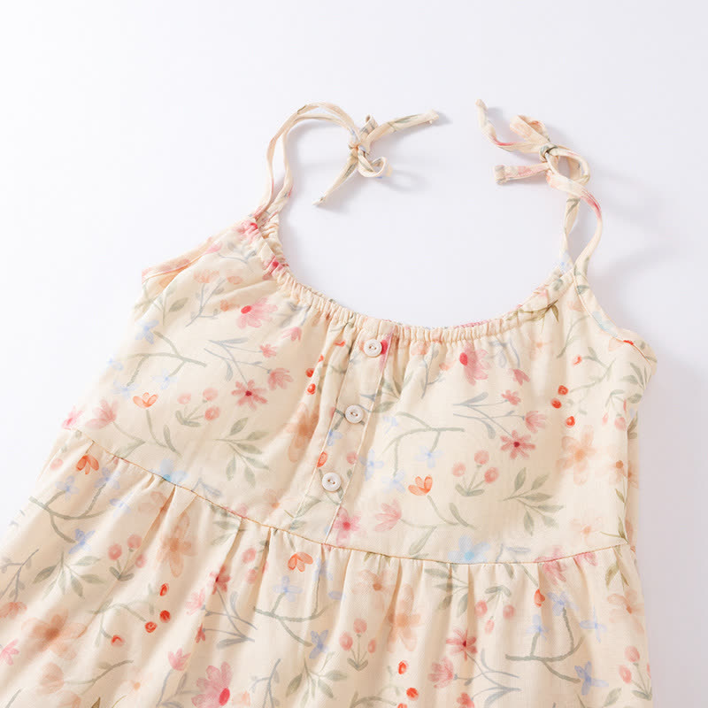 Ensemble pyjama en coton fleuri avec short caraco