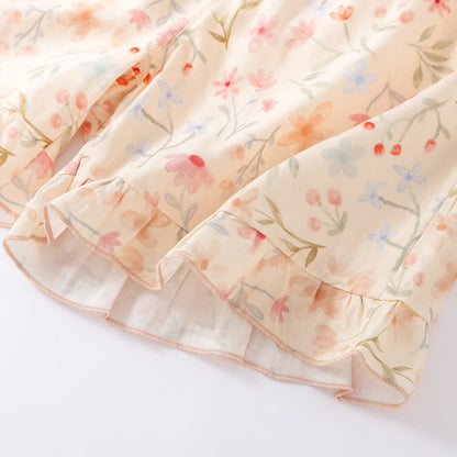 Ensemble pyjama en coton fleuri avec short caraco