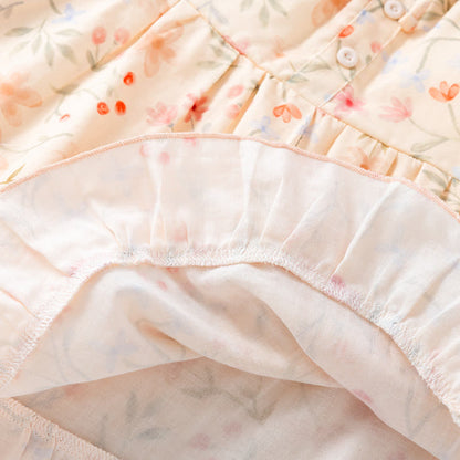 Ensemble pyjama en coton fleuri avec short caraco