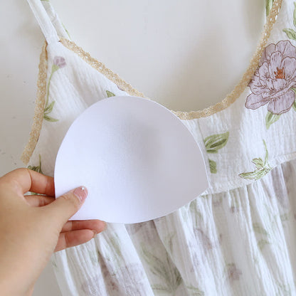 Chemise de nuit camisole en coton matelassé imprimé violet