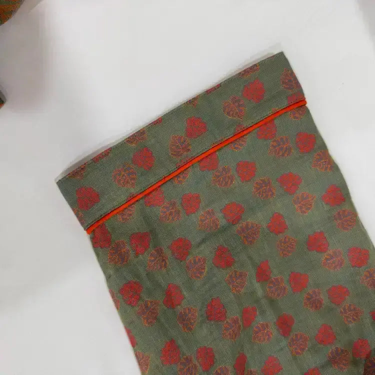Kimono en coton orange à imprimé monstera