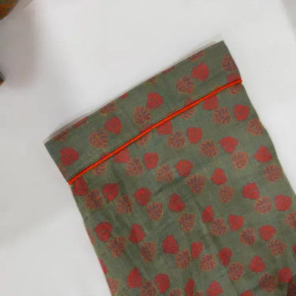 Kimono en coton orange à imprimé monstera