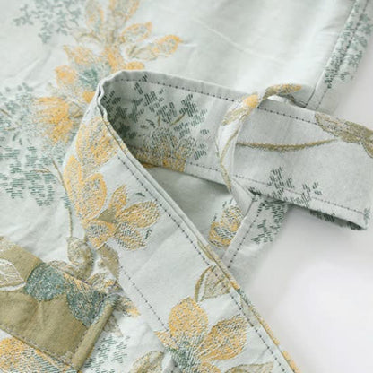 Peignoir unisexe en gaze de coton fleur de pêcher