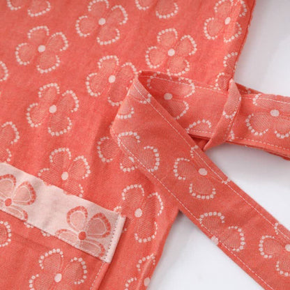 Peignoir kimono en gaze de coton avec trèfle à quatre feuilles