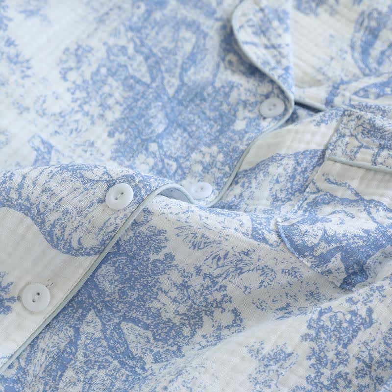Ensemble de vêtements d'intérieur en coton avec imprimé Tiger Tree