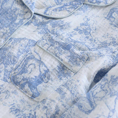 Ensemble de vêtements d'intérieur en coton avec imprimé Tiger Tree