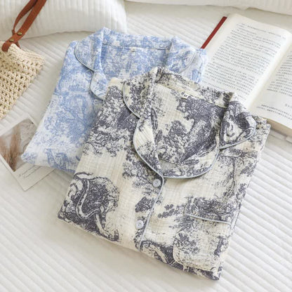 Ensemble de vêtements d'intérieur en coton avec imprimé Tiger Tree
