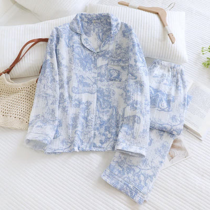 Ensemble de vêtements d'intérieur en coton avec imprimé Tiger Tree