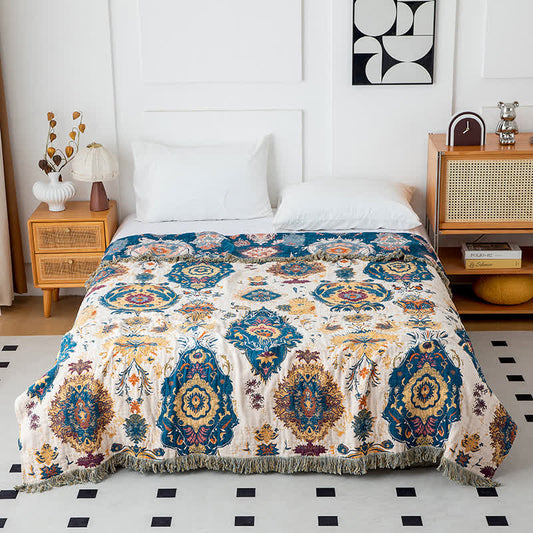 Couette en gaze de coton à imprimé tribal bohème