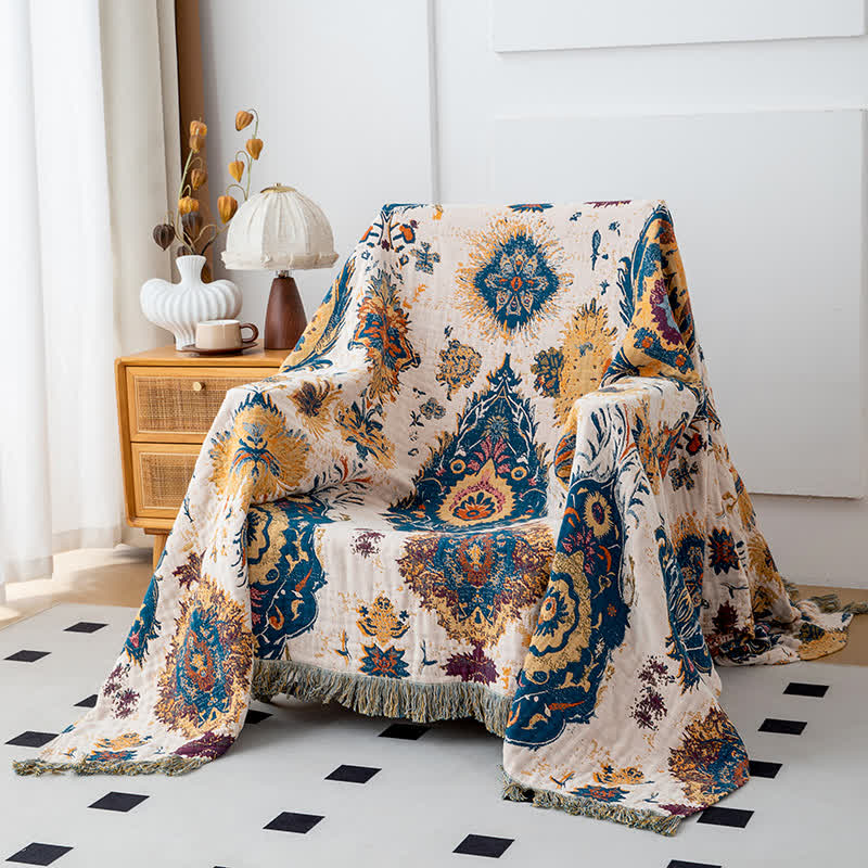Couette en gaze de coton à imprimé tribal bohème